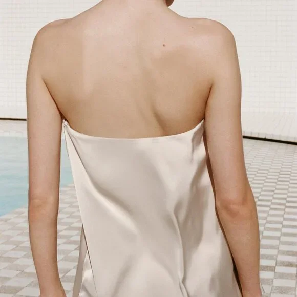 ZARA Strapless Satin Effect Top – Size XL – New without tags 🤍 - Picture 7 of 15